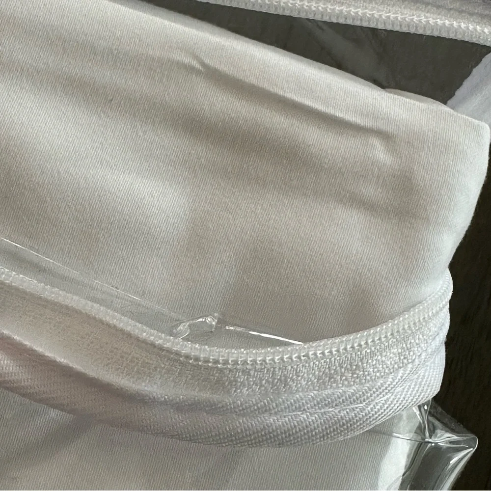BARE Home Non Toxic 2 Pack Twin/Twin Extra Long White Flat Sheet New